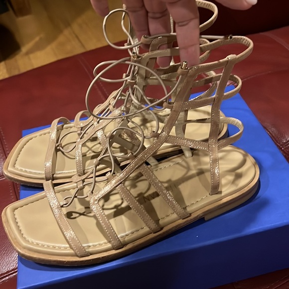 Stuart Weitzman Kora lace-up sandals sz 9.5 - Picture 2 of 6